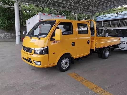 DONGFENG 가벼운 화물 트럭 두 배 택시 줄 트럭 침대 화물은 90Hp 디젤 엔진을 점화합니다