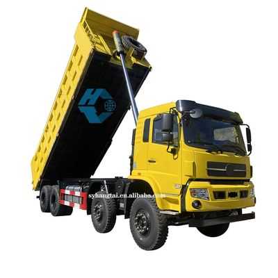 채광 무거운 덤프 트럭 벌채 수송 50 톤 덤프 트럭 8x4 12는 디젤 엔진을 선회합니다