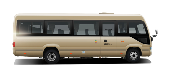 2 4 5 6유로 디젤 엔진 코치 통근 버스 154 HP 4400 밀리미터 수동 변속